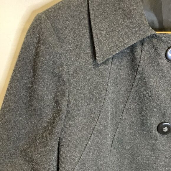 Atelier Charcoal Gray Textured Polyester Blend Blazer Suit Jacket Size 6 - Picture 5 of 13